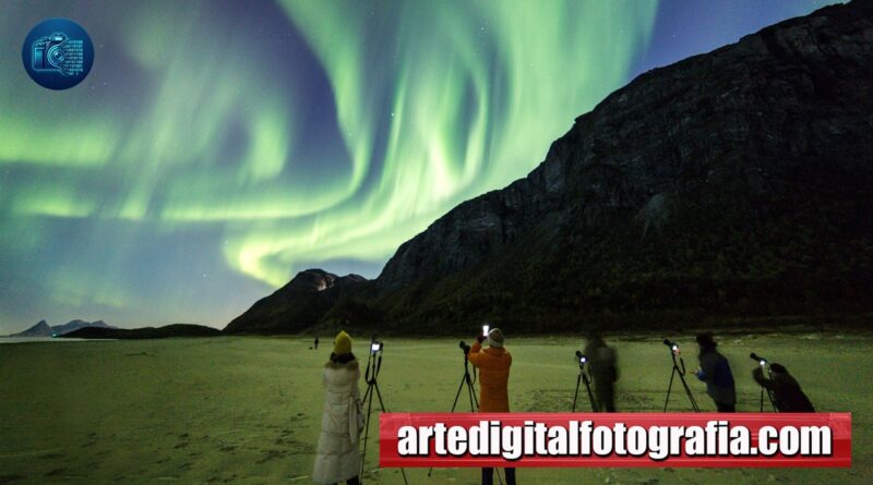 Fotografiando Wingsuit Bajo la Aurora Boreal